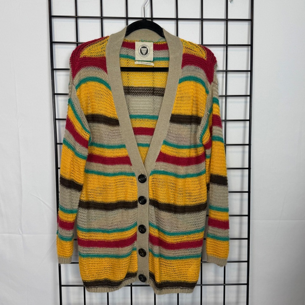 Urban Outfitters Rainbow Stripe Knit
Schoolboy Cardigan Sweater Womens Small
